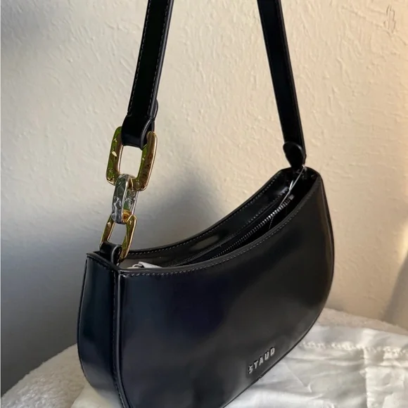 STAUD Sleek Black Leather Bag - Picture 6 of 6